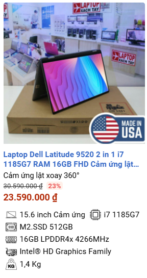 Top 5 Laptop văn phòng cảm ứng đáng xem nhất tháng 12/2024 tại Laptopxachtayshop