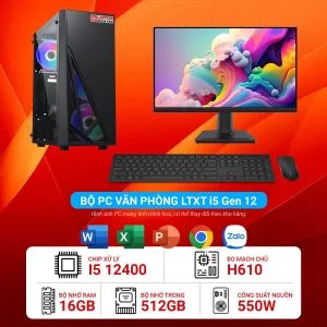 Máy tính để bàn lắp ráp văn phòng i5 12400 RAM 16GB M2.SSD 512GB