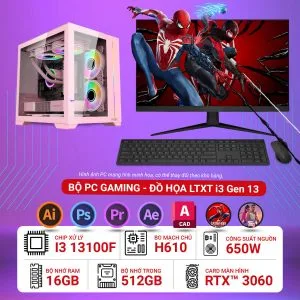Máy tính để bàn lắp ráp Gaming đồ họa LTXT i3 13100F | NVIDIA® GeForce RTX™ 3060 12GB