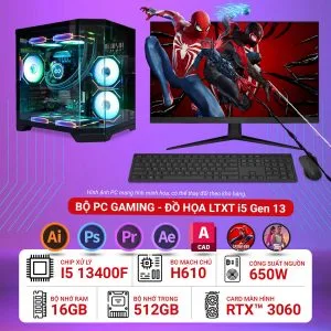 Máy tính để bàn lắp ráp Gaming đồ họa LTXT i5 13400F | NVIDIA® GeForce RTX™ 3060 12GB