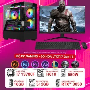 Máy tính để bàn lắp ráp Gaming đồ họa LTXT i7 13700F | NVIDIA® GeForce RTX™ 3050 6GB
