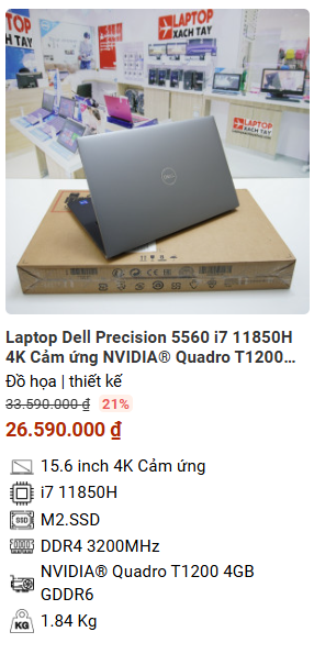 Top 5 Laptop Dell Precision đáng mua nhất tháng 9 2025 tại Laptopxachtayshop