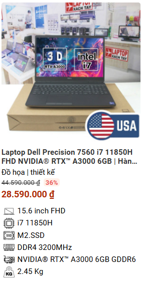 Top 5 Laptop Dell Precision đáng mua nhất tháng 9 2025 tại Laptopxachtayshop