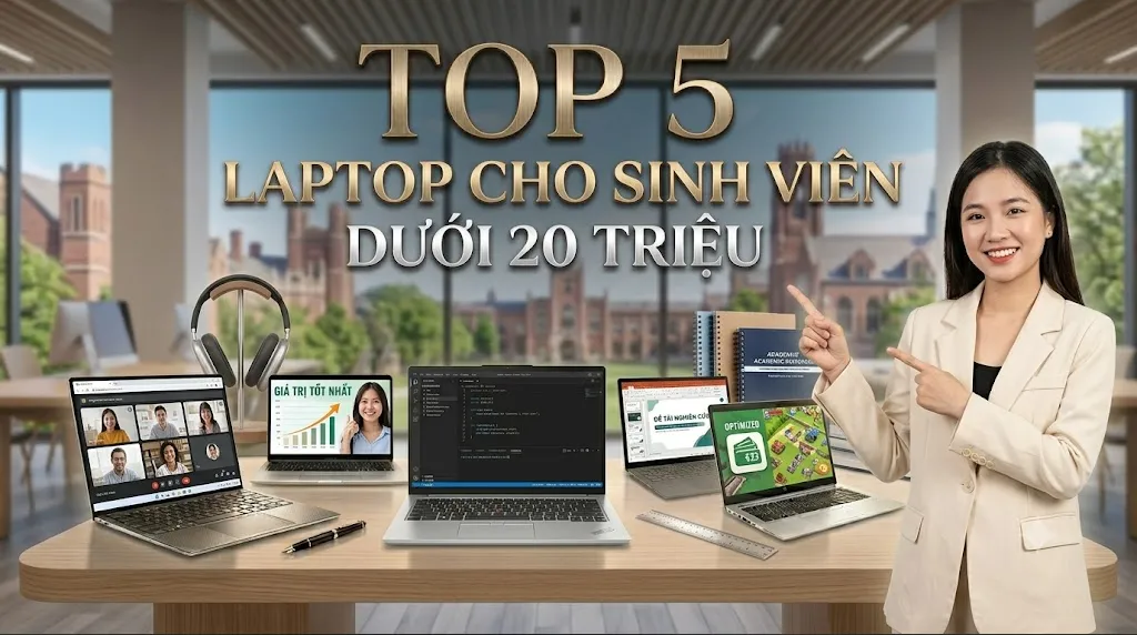 Top 5 Laptop Cho Sinh Viên Dưới 20 Triệu Đáng Mua 2026